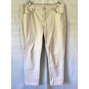 ND New Directions‎ Women's Khaki Pants Beige Sz 14S Stretch Straight Leg 36x28